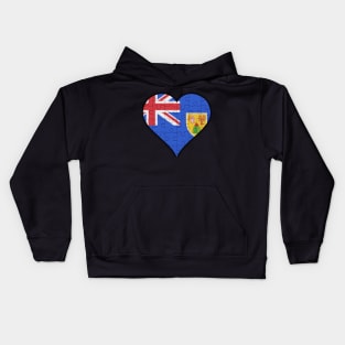 Turks And Caicos Jigsaw Puzzle Heart Design - Gift for Turks And Caicos With Turks And Caicos Roots Kids Hoodie